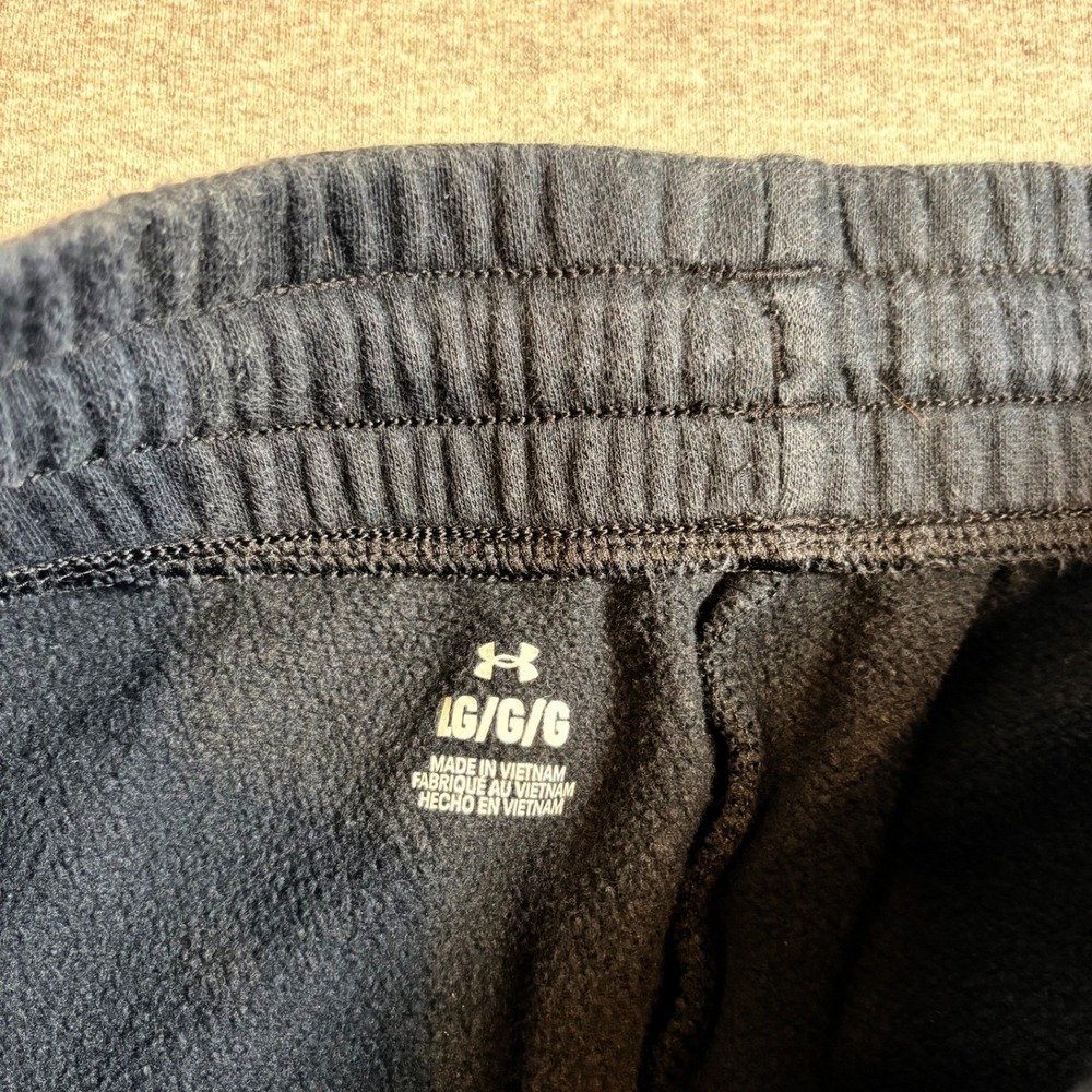 Under Armour Joggers Mens Large Black Rival Fleece Sweatpants - Picture 5 of 6